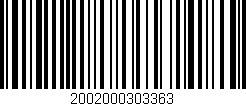 Código de barras (EAN, GTIN, SKU, ISBN): '2002000303363'