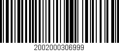 Código de barras (EAN, GTIN, SKU, ISBN): '2002000306999'