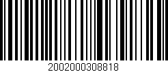 Código de barras (EAN, GTIN, SKU, ISBN): '2002000308818'