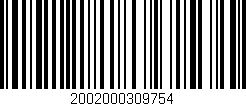 Código de barras (EAN, GTIN, SKU, ISBN): '2002000309754'