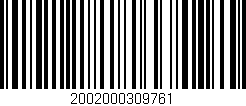 Código de barras (EAN, GTIN, SKU, ISBN): '2002000309761'