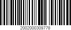 Código de barras (EAN, GTIN, SKU, ISBN): '2002000309778'