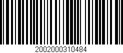 Código de barras (EAN, GTIN, SKU, ISBN): '2002000310484'