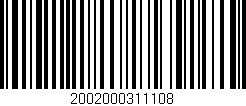 Código de barras (EAN, GTIN, SKU, ISBN): '2002000311108'