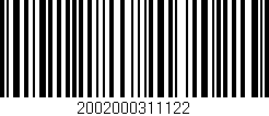 Código de barras (EAN, GTIN, SKU, ISBN): '2002000311122'