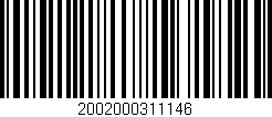 Código de barras (EAN, GTIN, SKU, ISBN): '2002000311146'