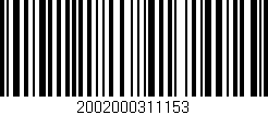 Código de barras (EAN, GTIN, SKU, ISBN): '2002000311153'