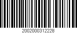 Código de barras (EAN, GTIN, SKU, ISBN): '2002000312228'