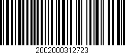 Código de barras (EAN, GTIN, SKU, ISBN): '2002000312723'