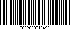 Código de barras (EAN, GTIN, SKU, ISBN): '2002000313492'