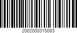 Código de barras (EAN, GTIN, SKU, ISBN): '2002000315083'