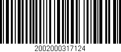 Código de barras (EAN, GTIN, SKU, ISBN): '2002000317124'