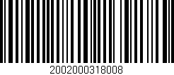 Código de barras (EAN, GTIN, SKU, ISBN): '2002000318008'