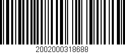 Código de barras (EAN, GTIN, SKU, ISBN): '2002000318688'