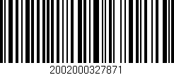 Código de barras (EAN, GTIN, SKU, ISBN): '2002000327871'