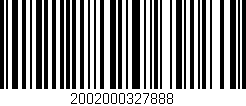Código de barras (EAN, GTIN, SKU, ISBN): '2002000327888'