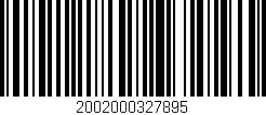 Código de barras (EAN, GTIN, SKU, ISBN): '2002000327895'