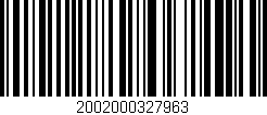 Código de barras (EAN, GTIN, SKU, ISBN): '2002000327963'