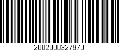 Código de barras (EAN, GTIN, SKU, ISBN): '2002000327970'