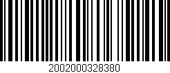 Código de barras (EAN, GTIN, SKU, ISBN): '2002000328380'