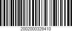 Código de barras (EAN, GTIN, SKU, ISBN): '2002000328410'