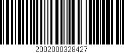 Código de barras (EAN, GTIN, SKU, ISBN): '2002000328427'