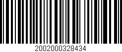 Código de barras (EAN, GTIN, SKU, ISBN): '2002000328434'