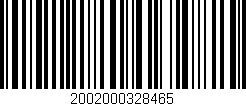 Código de barras (EAN, GTIN, SKU, ISBN): '2002000328465'