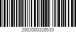 Código de barras (EAN, GTIN, SKU, ISBN): '2002000328533'