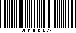 Código de barras (EAN, GTIN, SKU, ISBN): '2002000332769'