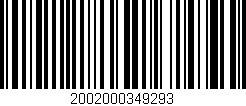 Código de barras (EAN, GTIN, SKU, ISBN): '2002000349293'