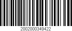Código de barras (EAN, GTIN, SKU, ISBN): '2002000349422'