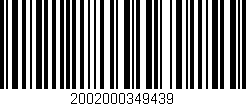 Código de barras (EAN, GTIN, SKU, ISBN): '2002000349439'