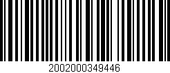 Código de barras (EAN, GTIN, SKU, ISBN): '2002000349446'