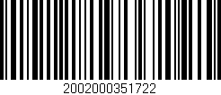 Código de barras (EAN, GTIN, SKU, ISBN): '2002000351722'