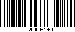 Código de barras (EAN, GTIN, SKU, ISBN): '2002000351753'