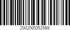 Código de barras (EAN, GTIN, SKU, ISBN): '2002000352569'