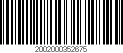 Código de barras (EAN, GTIN, SKU, ISBN): '2002000352675'