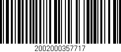 Código de barras (EAN, GTIN, SKU, ISBN): '2002000357717'