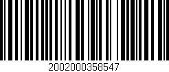 Código de barras (EAN, GTIN, SKU, ISBN): '2002000358547'