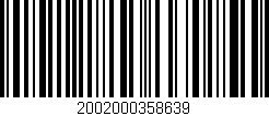 Código de barras (EAN, GTIN, SKU, ISBN): '2002000358639'