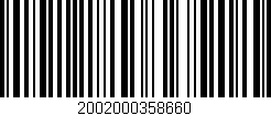 Código de barras (EAN, GTIN, SKU, ISBN): '2002000358660'