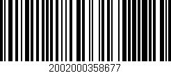 Código de barras (EAN, GTIN, SKU, ISBN): '2002000358677'