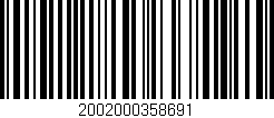 Código de barras (EAN, GTIN, SKU, ISBN): '2002000358691'