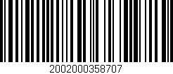 Código de barras (EAN, GTIN, SKU, ISBN): '2002000358707'