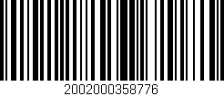 Código de barras (EAN, GTIN, SKU, ISBN): '2002000358776'