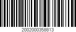 Código de barras (EAN, GTIN, SKU, ISBN): '2002000358813'