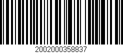 Código de barras (EAN, GTIN, SKU, ISBN): '2002000358837'