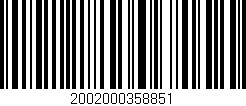 Código de barras (EAN, GTIN, SKU, ISBN): '2002000358851'