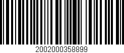 Código de barras (EAN, GTIN, SKU, ISBN): '2002000358899'